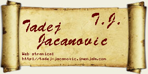 Tadej Jacanović vizit kartica